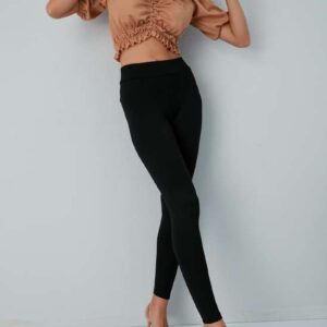 Crne klasične oblikujuće tajice sa čeličnim pletivom